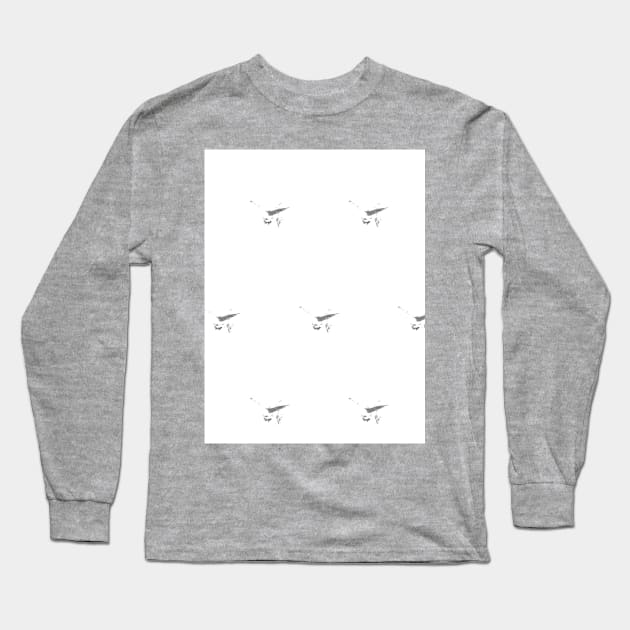 White background with fine gray abstraction Long Sleeve T-Shirt by grafinya